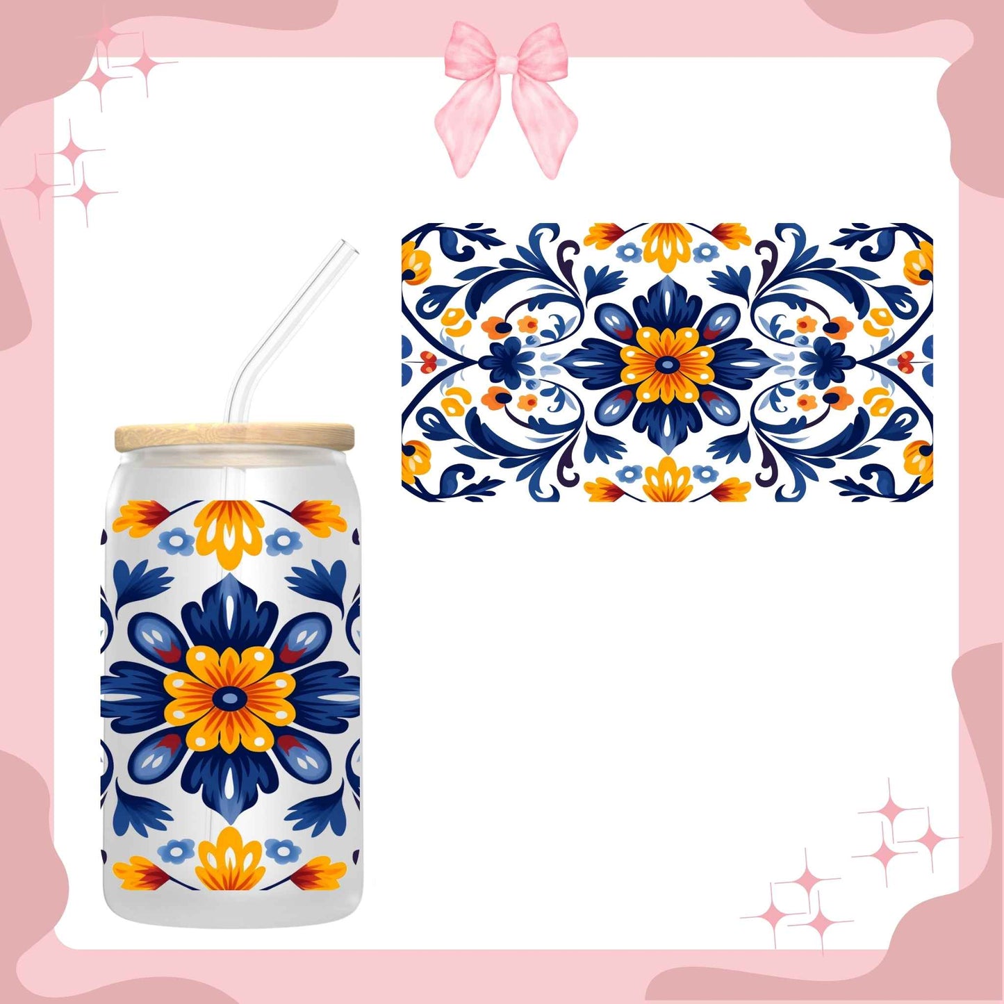 Blue Talavera  Sublimated Cup