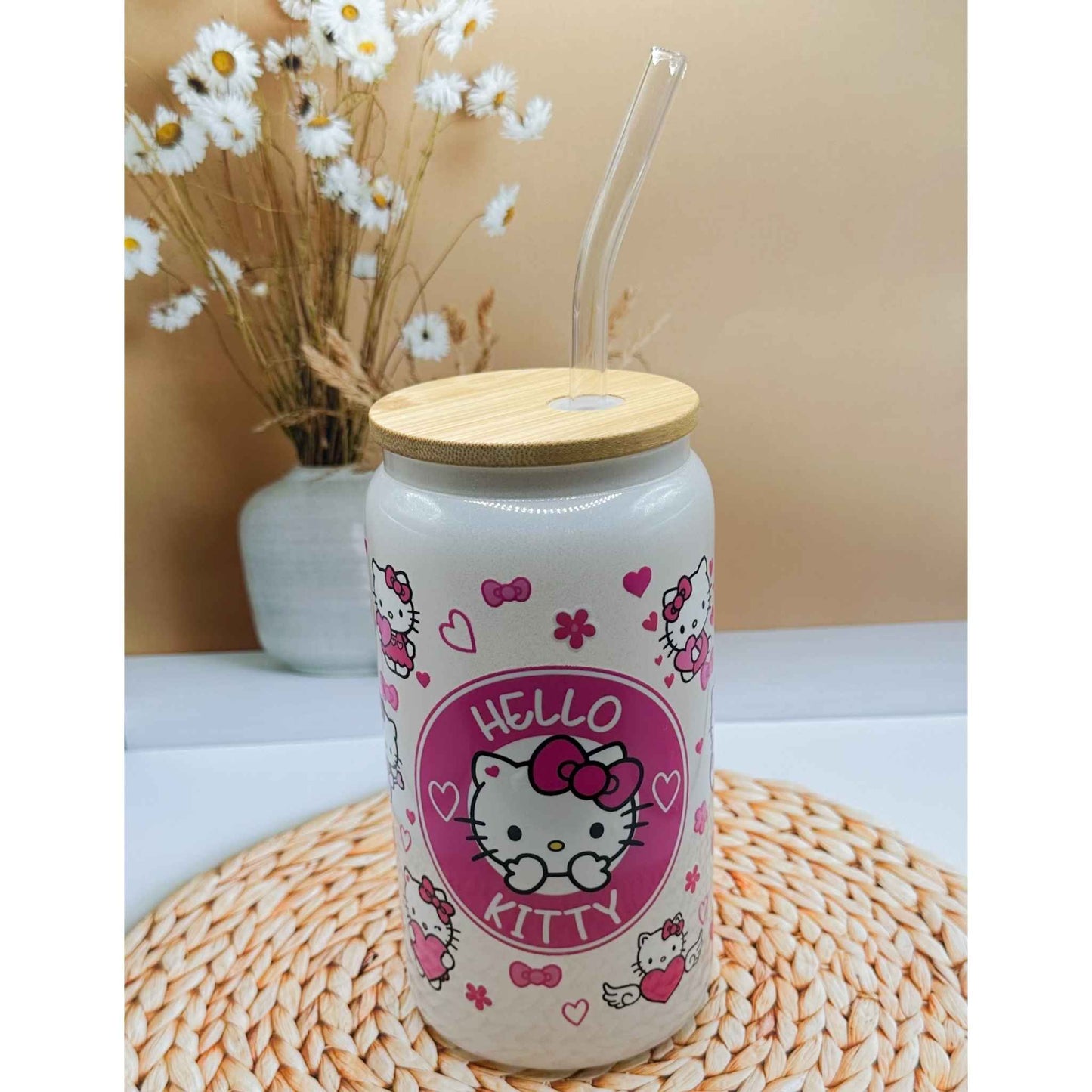 Heart Hello Kitty White Shimmery Cup